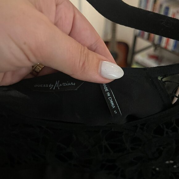 Guess by Marciano Size S  Black Lace Blouse - Picture 4 of 4
